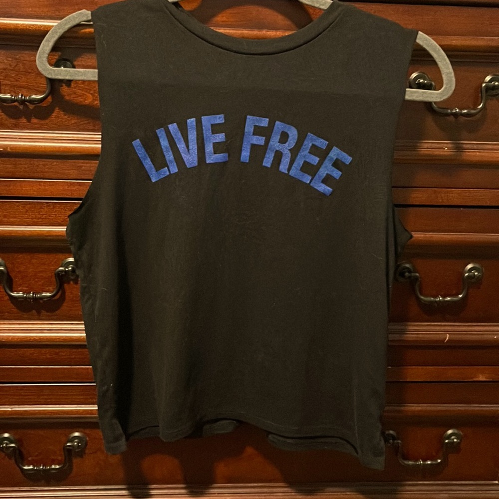 Live Free muscle top